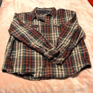 G.H. Bass & Co. Men's Plaid Button Down Shirt XXL